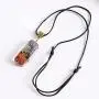 YGLINE Natural Raw Stone Healing Crystal Necklace Wire Wrapped Pendant for Womens Ladies YGLINE Natural Raw Stone Healing Crystal Necklace Wire Wrapped Pendant for Womens Ladies