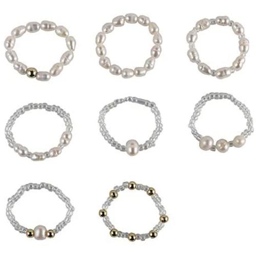 Smiling sunflower Colorful Crystal Beaded Elastic Ring with Exquisite Simplicity