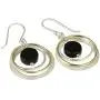 Stera Jewelry 925 Sterling Silver & Gold-Filled Multi Hoops Turquoise or Black Onyx Dangle Earrings Stera Jewelry 925 Sterling Silver & Gold-Filled Multi Hoops Turquoise or Black Onyx Dangle Earrings