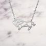 La Menagerie Lion Silver Origami Jewelry & Silver Geometric Necklace – 925 Sterling Plated Silver Necklace & Lion Necklaces for Women – Lion Necklace for Girls & Origami Necklace