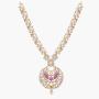 Tarinika Tiah Gold-Plated Indian Jewelry Set with Necklace and Earrings - White Red