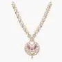 Tarinika Tiah Gold-Plated Indian Jewelry Set with Necklace and Earrings - White Red Tarinika Tiah Gold-Plated Indian Jewelry Set with Necklace and Earrings - White Red