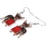 DOWAY Acrylic Rose Heart Bulldog/Yorkshire Terrier/Chihuahua Earrings Dangle Drop Pet Dog Jewelry for Women Girls Gift