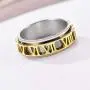 U7 Cool Spinner Ring for Men Women, Stainless Steel 18K Gold Plated 7mm Band with Cuban Link Chain/Celtic Knot/Moon Star/Skull Fidget Rings for Anxiety, Size 7~12, Gift Packed, Personalized Engravable