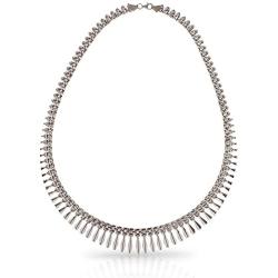 SilverLuxe Sterling Silver Graduated Design Bib Style Cleopatra Necklace