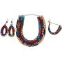 Traditional African Jewelry Set Ankara Necklaces with Matching Earrings for Women