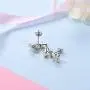 925 Silver Cute Pig/Panda Bear/Dog/Cat Earrings Stud Solid Sterling Jewelry'' Kiss me Hug Me'' 3D Kitten Earring