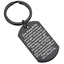 BAUNA Daddy to Be Keychain New Dad Gift Baby Birth Pregnancy Announcement Gift for New Dad Father to Be Jewelry