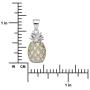 Sterling Silver Medium Pineapple Pendant Necklace, 16+2'' Extender