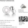 Clip Stopper Charms Sterling Silver Rondelle Spacer Bead for Bracelets （2 PCS）