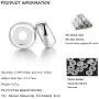 Clip Stopper Charms Sterling Silver Rondelle Spacer Bead for Bracelets （2 PCS）