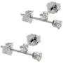 Tiny Sterling Silver 2mm Cubic Zirconia Stud Earrings Cartilage Nose Studs Women 4 prong 0.06 ct/pr Tiny Sterling Silver 2mm Cubic Zirconia Stud Earrings Cartilage Nose Studs Women 4 prong 0.06 ct/pr