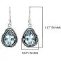 YoTreasure 1.35'' Blue Topaz Solid Sterling Silver Dangle Earrings YoTreasure 1.35'' Blue Topaz Solid Sterling Silver Dangle Earrings