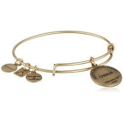 Alex and Ani Womens - Cherub Expandable Charm Bangle Bracelet Rafaelian Gold Bangle Bracelet One Size