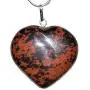 Zenergy Gems Charged Natural Himalayan Gemstone Crystal Puffy Heart Pendant Necklace + 20'' Silver Chain + Selenite Charging Heart [Included]