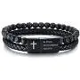 MEALGUET Mens Inspirational Bible Verse Bracelets Lava Rock Bead Bracelet Healing Balancing Braided Leather Wristband with Magnetic Clasp MEALGUET Mens Inspirational Bible Verse Bracelets Lava Rock Bead Bracelet Healing Balancing Braided Leather Wristband with Magnetic Clasp