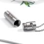 Molike Mom Dad Stainless Steel Urn Necklaces for Women Men Cremation Pendant Necklace for Memorial Ashes