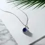Gem Stone King 925 Sterling Silver Blue Sapphire Womens Gemstone Pendant Necklace, 5.40 Ctw Oval with 18 Inch Silver Chain Gem Stone King 925 Sterling Silver Blue Sapphire Womens Gemstone Pendant Necklace, 5.40 Ctw Oval with 18 Inch Silver Chain