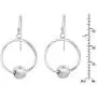 Trendy Orbital Sphere and Hoop .925 Sterling Silver Dangle Earrings