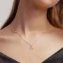 EVER FAITH Initial Necklace 925 Sterling Silver 26 Letters Alphabet Pendant Necklace Personalized Charm Jewelry Gift for Women