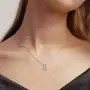 EVER FAITH Initial Necklace 925 Sterling Silver 26 Letters Alphabet Pendant Necklace Personalized Charm Jewelry Gift for Women