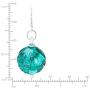 SUVANI Sterling Silver Hand Blown Glass Jewelry Clear Seashell Shaped Dangle Earrings, Color Variations