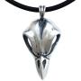 Crow Raven Skull Gothic Magic Spirit Bellatrix Lestrange Vintage Halloween Jewelry Wiccan Wicca Pagan Magic Wizard Mens Pendant Necklace Protection Amulet Wealth Money Charm Safe Travel Talisman
