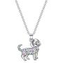 Dog Pendant Necklace Jewelry for Women Girls Kids,Silver Plated Dog Lovers Gifts for Kids Jewelry
