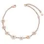SHEGRACE Woman Stainless Steel Daisy Flowers Bracelet 18K/Rose Gold/Platinum Plated Adjustable 11.41'' Jewellery Gift
