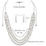 S SUSANN Faux Pearl Necklace Set Imitation Pearl Necklace and Earring Good Gift for Women