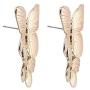 fxmimior Bohemian Dainty Gold Big Butterfly Earrings Big Dainty Gold Drop Earrings Statement Charm Earring Body Jewelry for Women and Girls