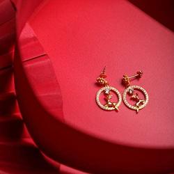 AOBOCO 925 Sterling Silver Christmas Theme Earrings Embellished with Crystal from Austria, Hypoallergenic Dangle Drop Earrings, Fine Snowflake Jewelry Gifts for Women - Christmas Every Day