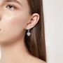 Sllaiss Heart Earrings Hollow Shaped S925 Sterling Silver Leverback Earrings for Women Girls Dangle Drop Earrings