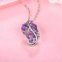 ATTA GEMS Purple Amethyst Pendant Necklace for Women 925 Sterling Silver Natural Gemstone Jewelry Gifts for Wife Mom Girlfriend