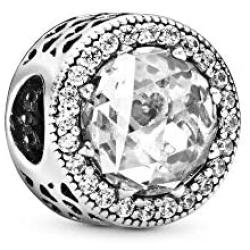 Pandora Jewelry Sparkling Clear Cubic Zirconia Charm in Sterling Silver