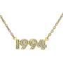 Birth Year Number Necklace Crystal Pendant Necklaces Birthday Gift Anniversary Date Jewelry for Women Girls