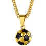 GOLDCHIC JEWELRY Number Necklace, Customized Unisex Boys Mens Stainless Steel Baseball Cross Necklace/Soccer/Football/Basketball Necklace with Chain 22”+2'' Extender,Sports Fan Gift