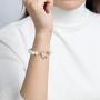 Pearl Bracelets Freshwater Cultured 8-9mm White Pearl Bracelet for Women Sterling Silver Clasp Pearl Jewelry Gift for Girls Daughter Bridesmaid 7.1 Inches