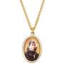 Rosemarie Collections Womens Religious Oval Medal Pendant Necklace (Divine Mercy/St Faustina)