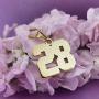 YSAHan Number Necklace Personalized Custom Lucky Number Stainless Steel 18K Gold Plated Jewelry Gift for Men Boys