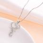 S925 Sterling Silver Word Calligraphy Jewelry Faith Inspirational Message Charm Love Heart Pendant Necklace For Women Girls Men Boys,18 inches