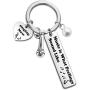 HN HNHB Musical Lover Gifts Music is What Feelings Sound Like Keychain I Love Singing Silver for Musician Singsing Performance