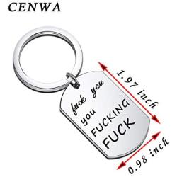 CENWA Shameless Jewelry Fuck You You Fucking Fuck Keyhchain Humor Fuck Saying Gift FUUFF Funny Bad Language Gifts