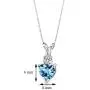 14 Karat White Gold Heart Shape 1.00 Carats Swiss Blue Topaz Diamond Pendant 14 Karat White Gold Heart Shape 1.00 Carats Swiss Blue Topaz Diamond Pendant