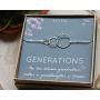 EFYTAL Generations Grandma Bracelet Sterling Silver 3 Interlocking Circles Mom & Granddaughter Mothers Day Gift