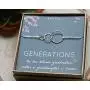 EFYTAL Generations Grandma Bracelet Sterling Silver 3 Interlocking Circles Mom & Granddaughter Mothers Day Gift