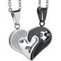 Sllaiss His&Hers Pendants Crystal from Swarovski Couples Necklace Puzzles Love Matching Heart Necklace Sllaiss His&Hers Pendants Crystal from Swarovski Couples Necklace Puzzles Love Matching Heart Necklace