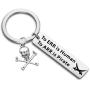 To ERR is Human To ARR is Pirate Keychain Funny Pirate Gift Skull and Swords Humor Keychain