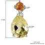 Shop LC 2 stone Dangle Drop Earrings for Women Platinum Over 925 Sterling Silver Prom Purple Jewellery Mothers Day Gifts (Black Spinel/Yellow-Quartz/Amethyst/Green-Peridot)