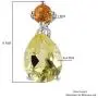 Shop LC 2 stone Dangle Drop Earrings for Women Platinum Over 925 Sterling Silver Prom Purple Jewellery Mothers Day Gifts (Black Spinel/Yellow-Quartz/Amethyst/Green-Peridot)